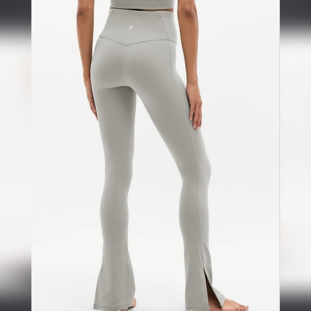 Athleta Elation Ultra High Rise Split Slim Flare Pant Gray XS